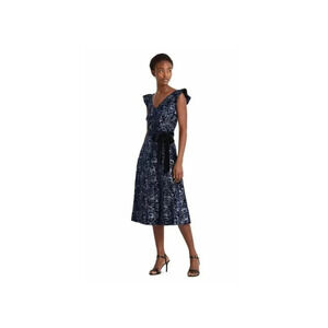 NWT Lauren Ralph Lauren Women's Sequined Velvet Cocktail Dress Size 12 MSRP $265